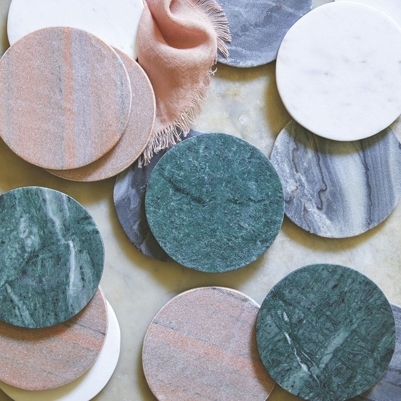 Grey Marble Coasters (set of 4) by Sir/Madam Fy